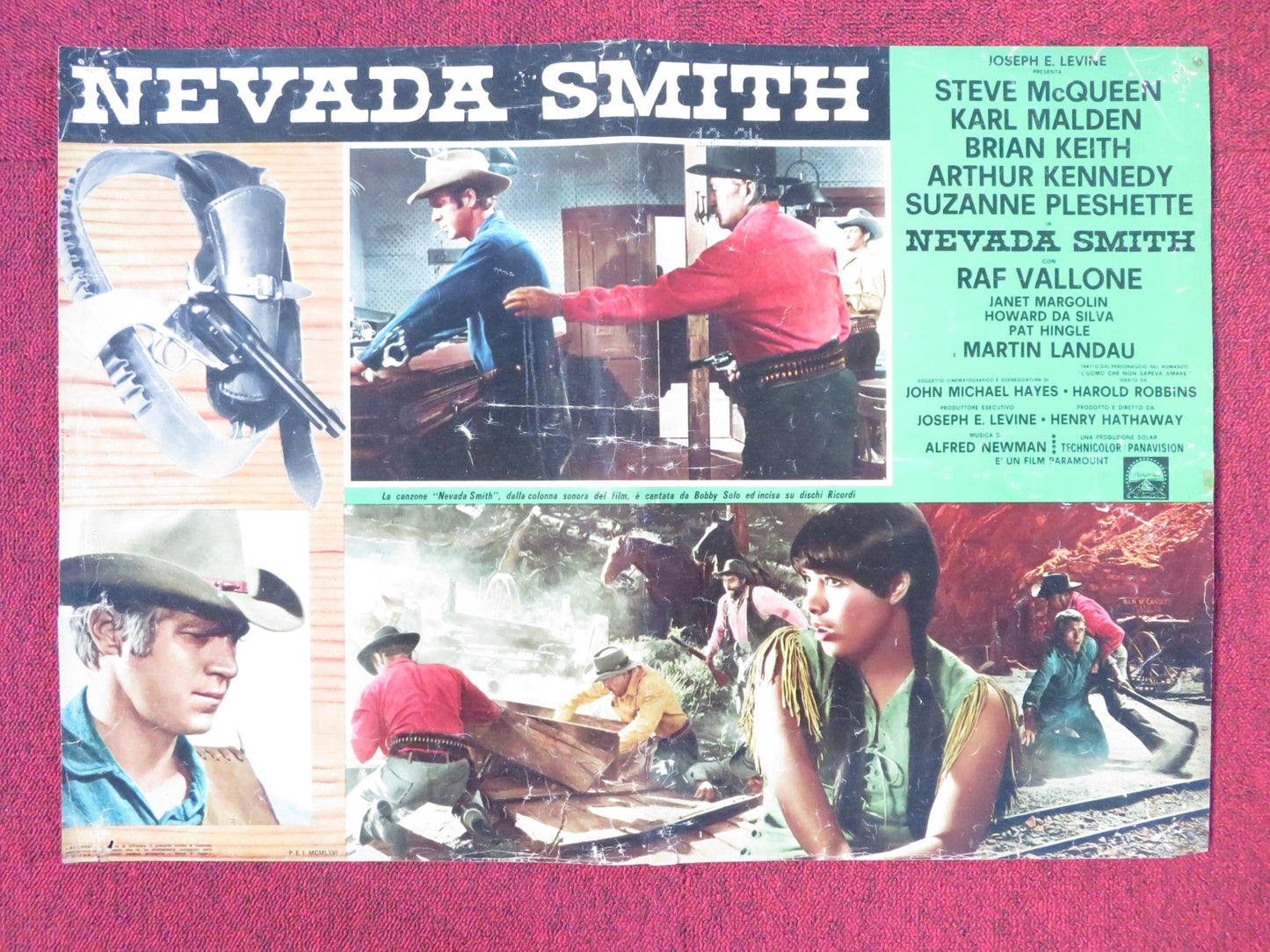 NEVADA SMITH - G ITALIAN FOTOBUSTA POSTER STEVE MCQUEEN KARL MALDEN 1966