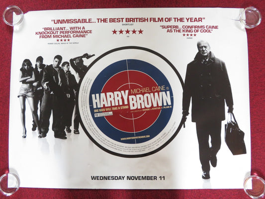 HARRY BROWN UK QUAD ROLLED POSTER MICHAEL CAINE EMILY MORTIMER 2009