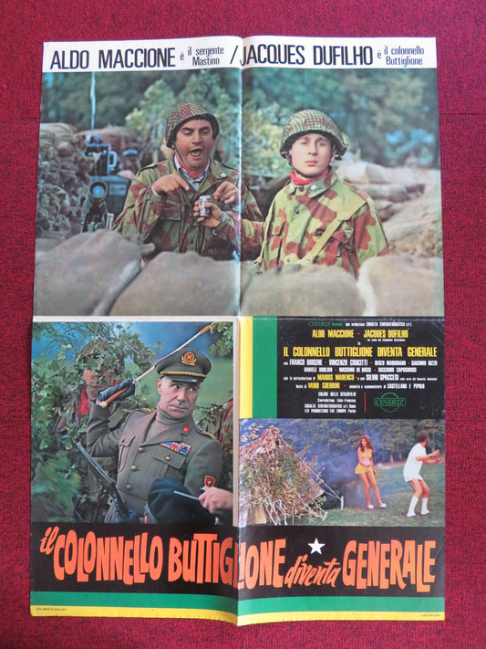 IL COLONNELLO BUTTIGLIONE DIVENTA GENERALE B ITALIAN FOGLIO POSTER MACCIONE 1974