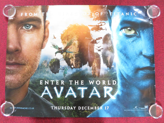 AVATAR UK QUAD ROLLED POSTER SAM WORTHINGTON ZOE SALDANA 2009