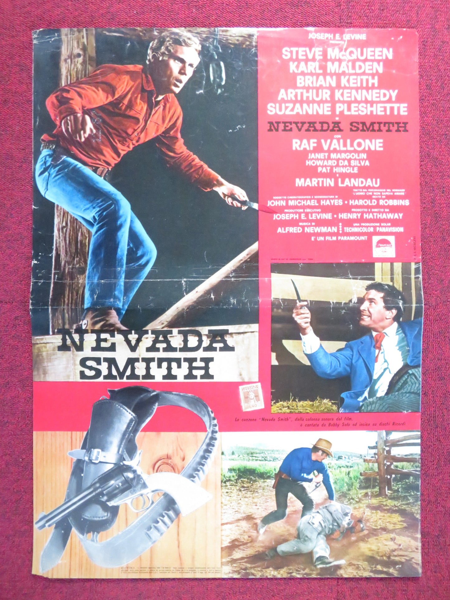 NEVADA SMITH - I ITALIAN FOTOBUSTA POSTER STEVE MCQUEEN KARL MALDEN 1966