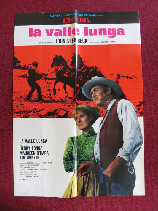 THE RED PONY - A ITALIAN FOGLIO POSTER HENRY FONDA MAUREEN O'HARA 1973