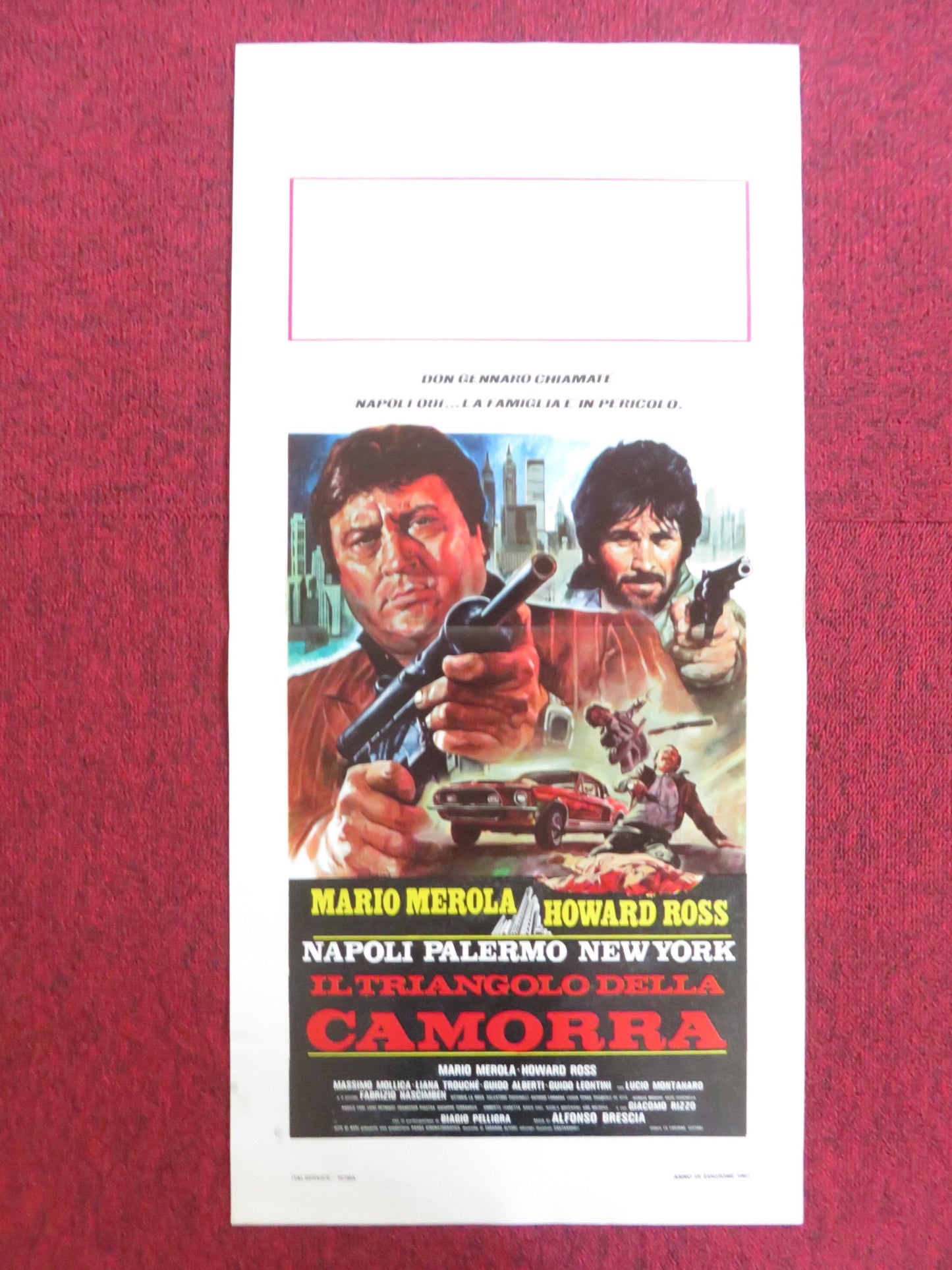 THE MAFIA TRIANGLE ITALIAN LOCANDINA POSTER MARIO MEROLA HOWARD ROSS 1981