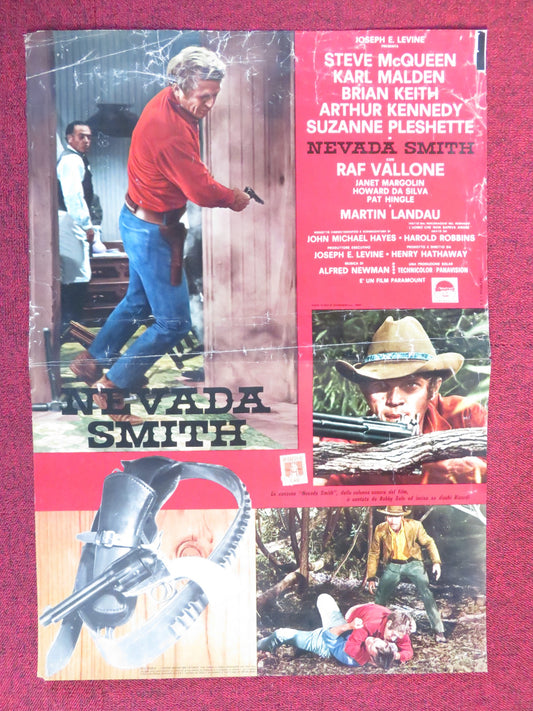 NEVADA SMITH - J ITALIAN FOTOBUSTA POSTER STEVE MCQUEEN KARL MALDEN 1966