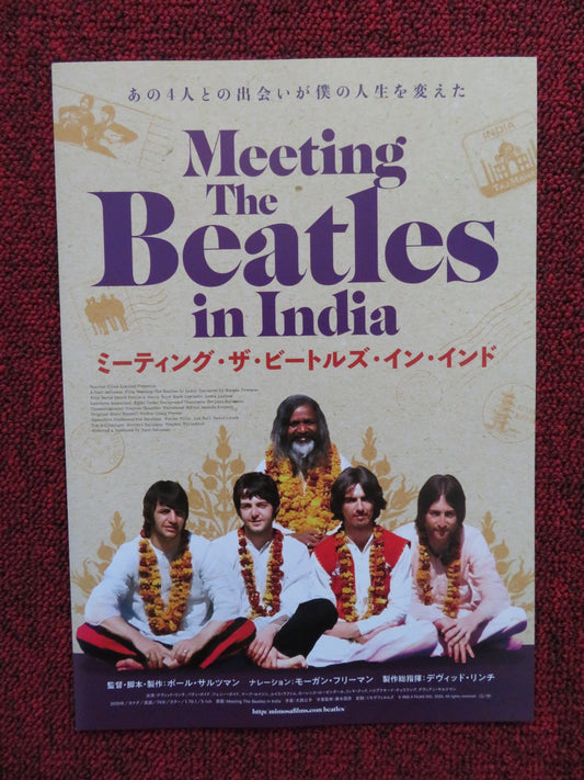 MEETING THE BEATLES IN INDIA - B JAPANESE CHIRASHI (B5) POSTER MCCARTNEY 2020