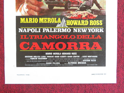 THE MAFIA TRIANGLE ITALIAN LOCANDINA POSTER MARIO MEROLA HOWARD ROSS 1981