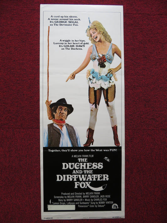 THE DUCHESS AND THE DIRTWATER FOX US INSERT (14"x 36") POSTER SEGAL HAWN 1976