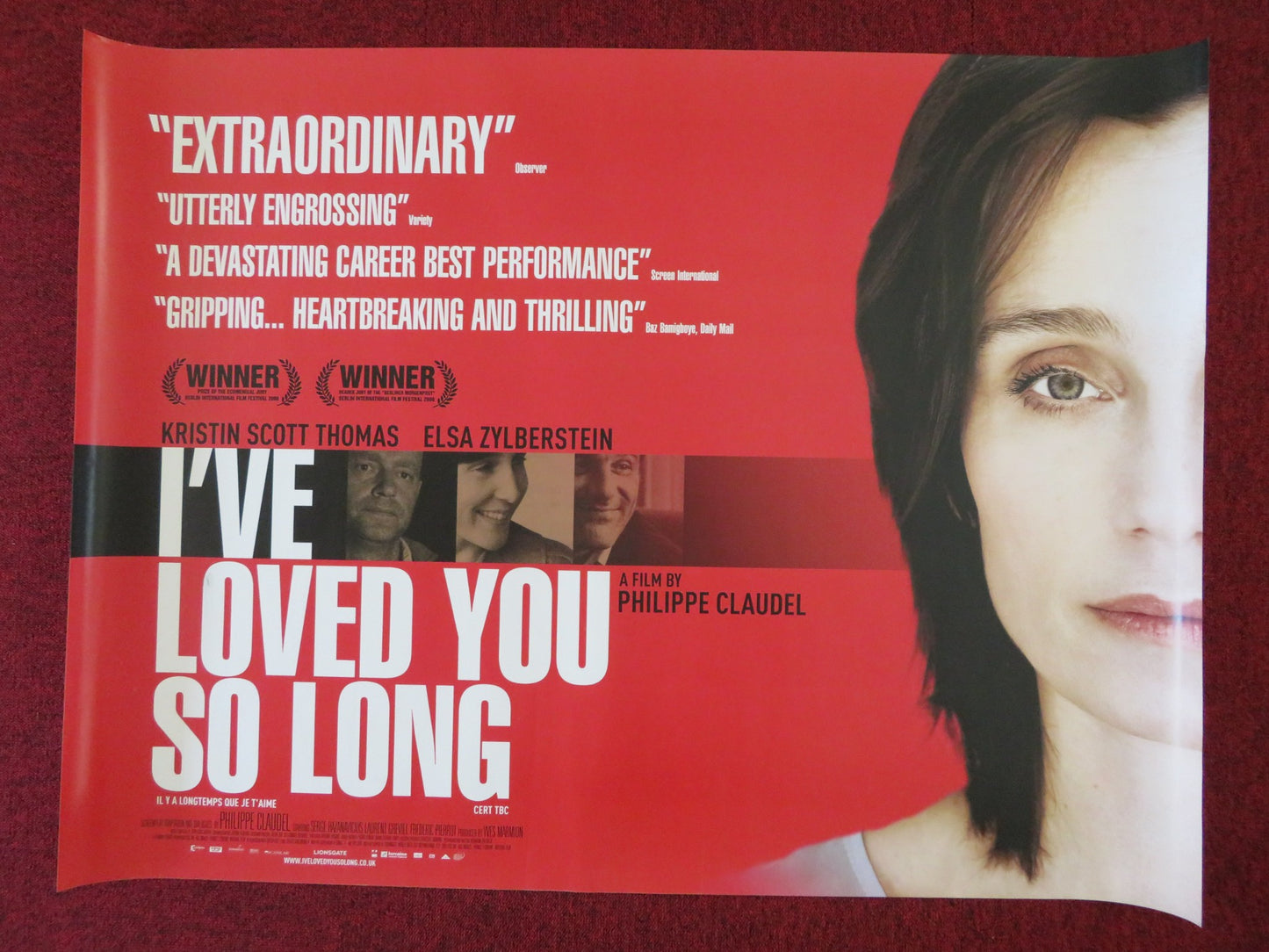 I'VE LOVED YOU SO LONG UK QUAD (30"x 40") ROLLED POSTER KRISTEN SCOTT 2008