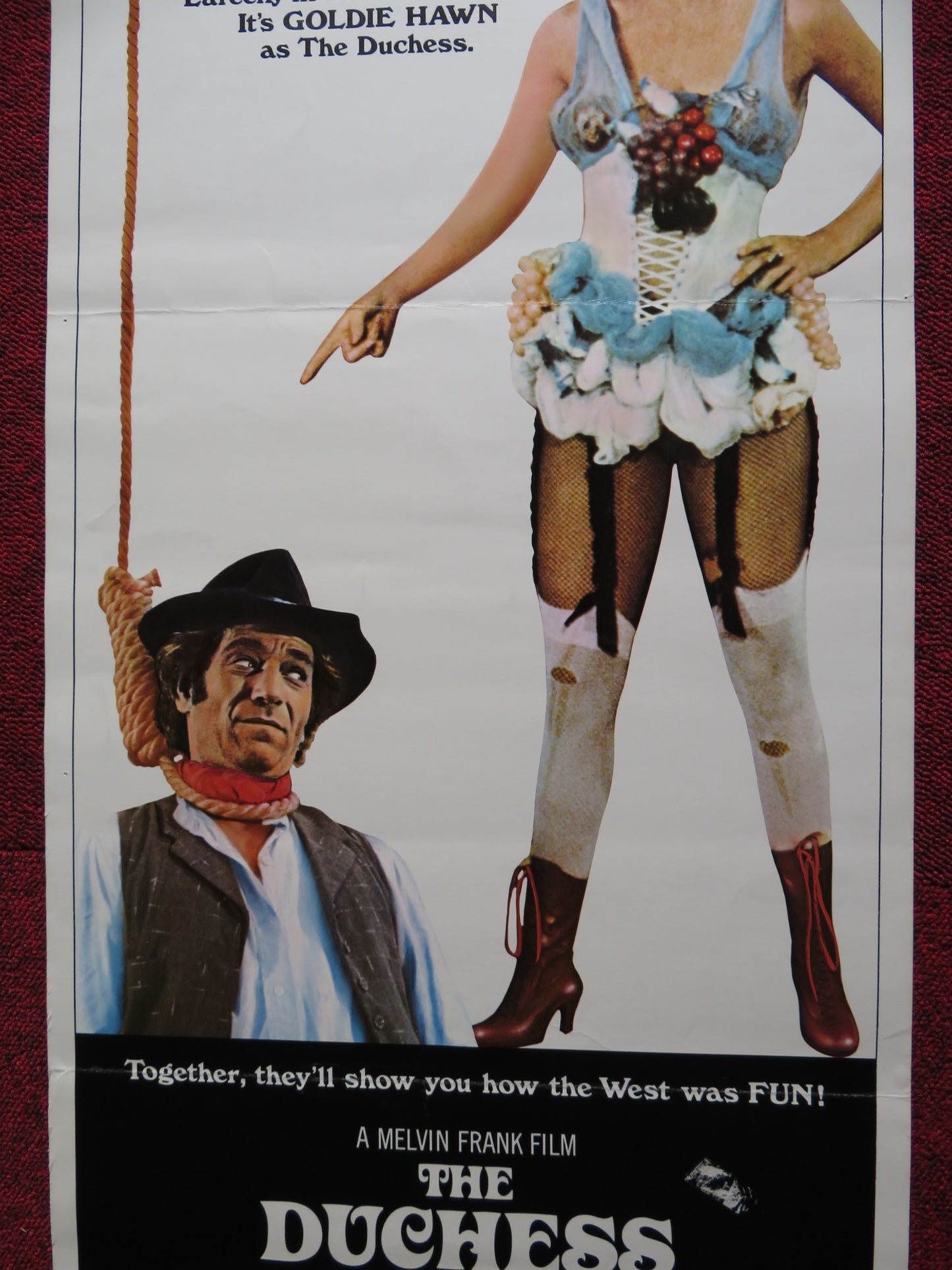 THE DUCHESS AND THE DIRTWATER FOX US INSERT (14"x 36") POSTER SEGAL HAWN 1976