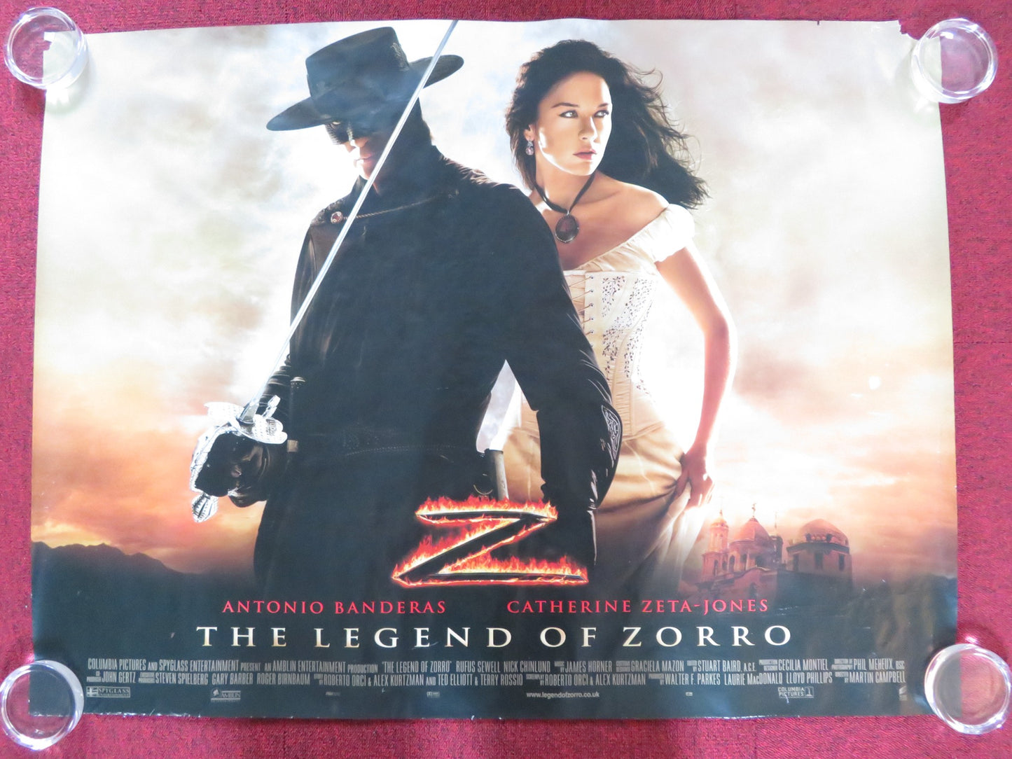 THE LEGEND OF ZORRO UK QUAD ROLLED POSTER ANTONIO BANDERAS C. ZETA-JONES 2005