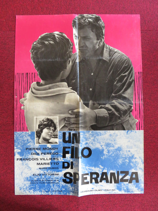 TILL THE END OF THE WORLD ITALIAN FOGLIO POSTER PIERRE MONDY DIDI PEREGO 1963