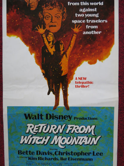 RETURN FROM WITCH MOUNTAIN US INSERT (14"x 36") POSTER BETTE DAVIS C. LEE 1978