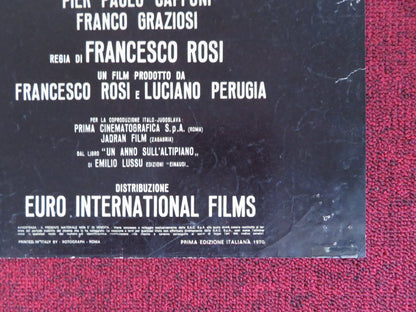 UOMINI CONTRO ITALIAN FOGLIO POSTER MARK FRECHETTE ALAIN CUNY 1970