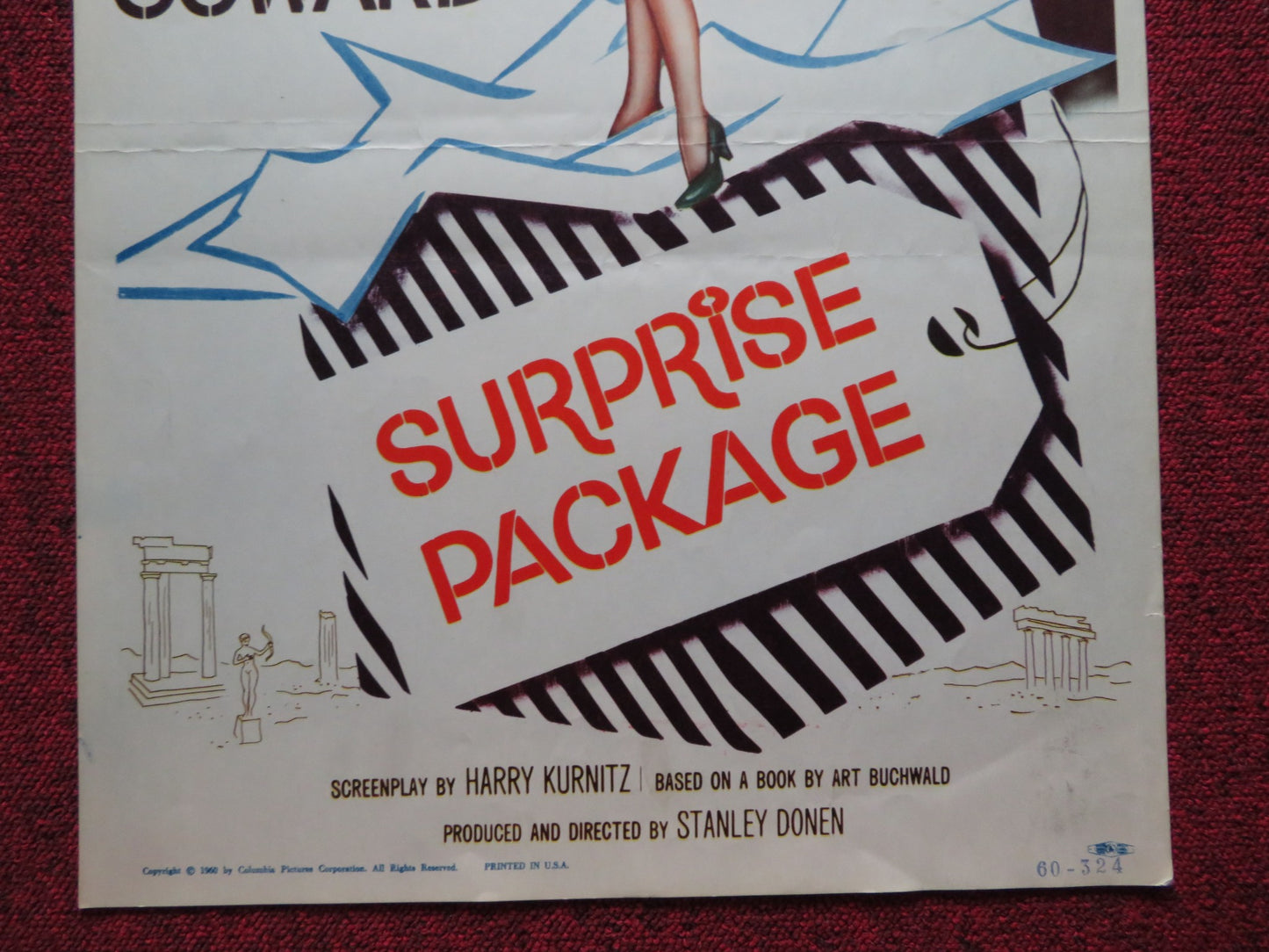 SURPRISE PACKAGE US INSERT (14"x 36") POSTER YUL BRYNNER MITZI GAYNOR 1960