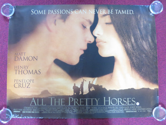 ALL THE PRETTY HORSES UK QUAD ROLLED POSTER MATT DAMON HENRY THOMAS 2000