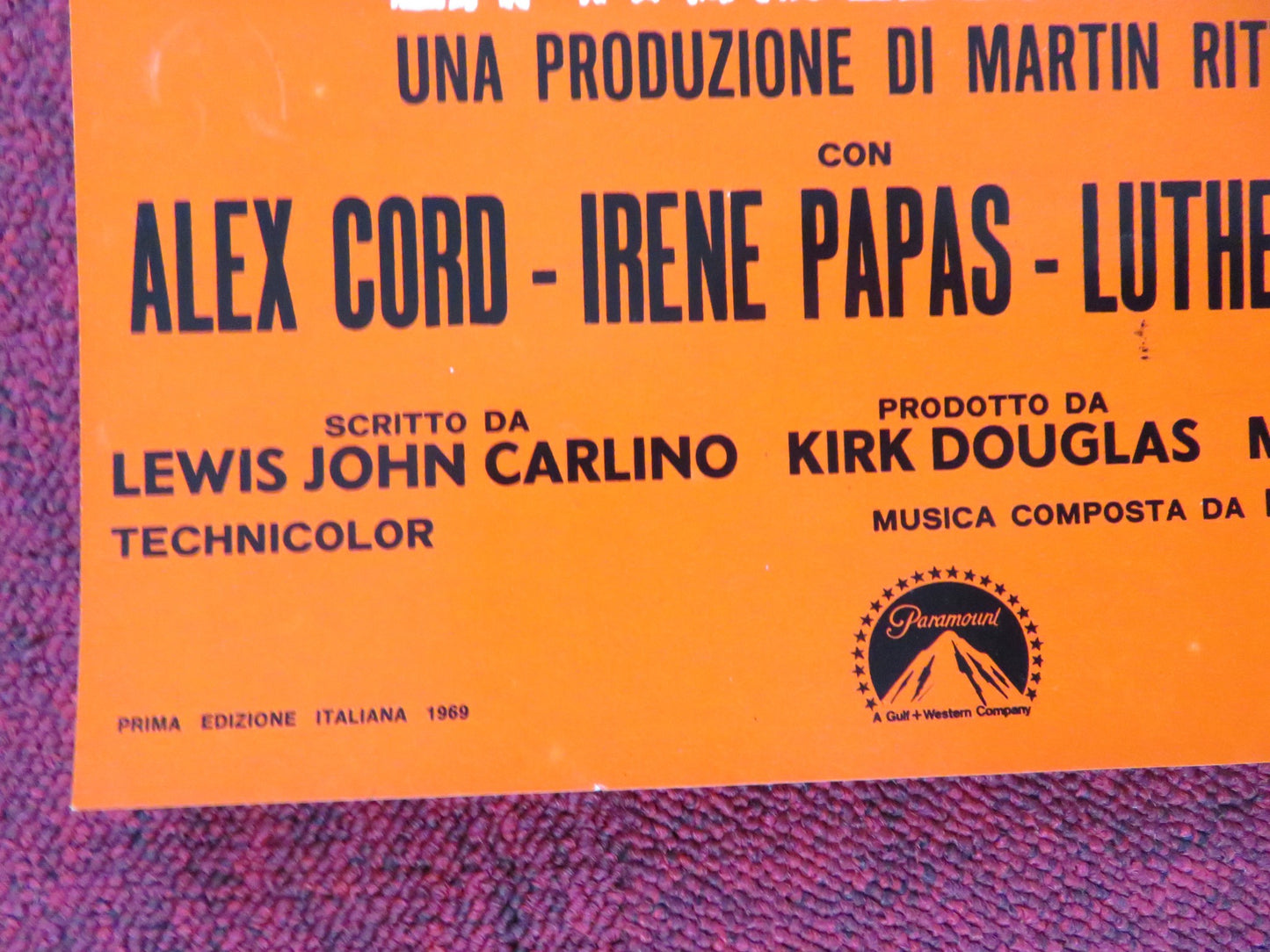 THE BROTHERHOOD - D ITALIAN FOTOBUSTA POSTER KIRK DOUGLAS ALEX CORD 1968