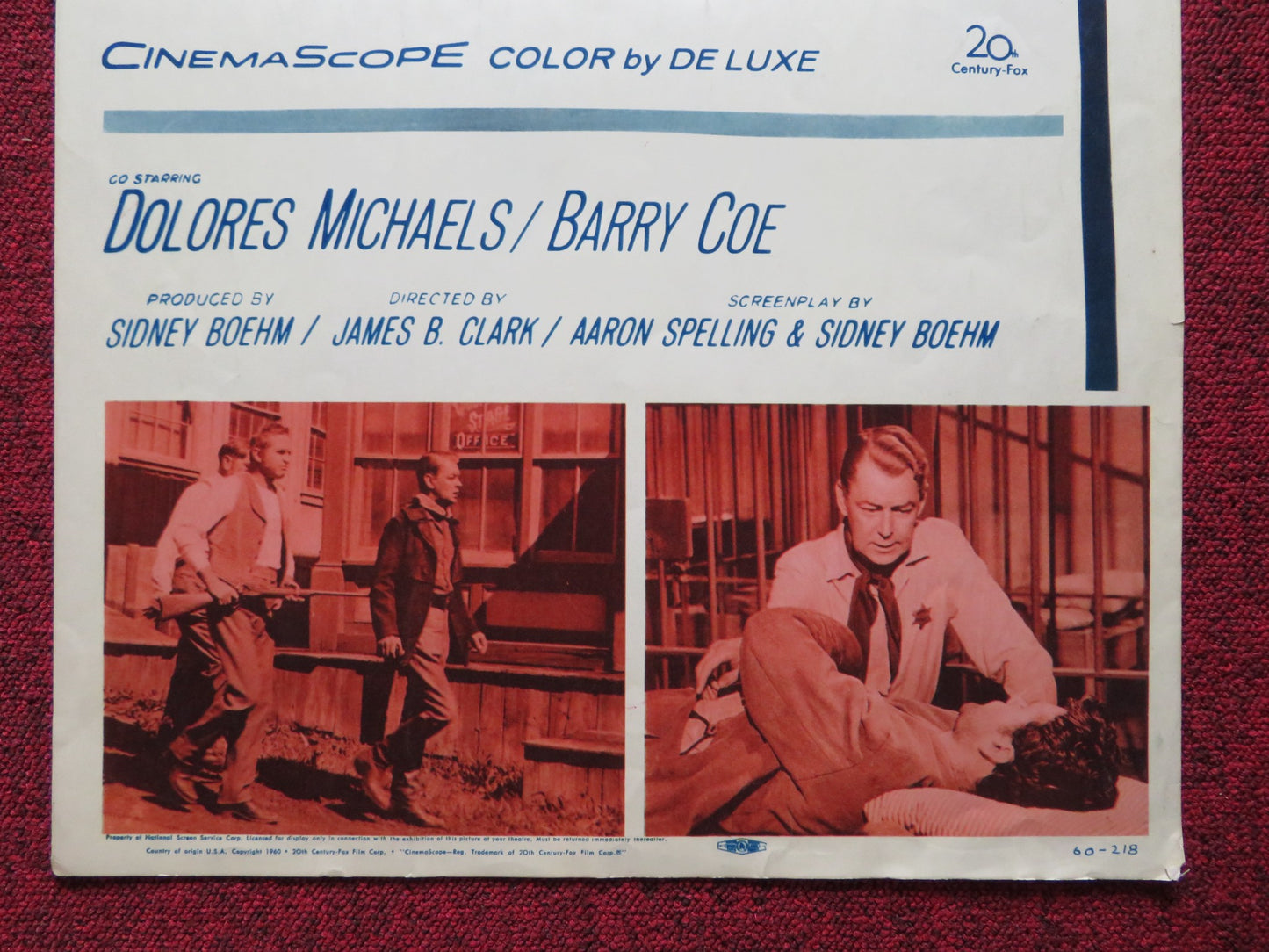 ONE FOOT IN HELL US INSERT (14"x 36") POSTER ALAN LADD DON MURRAY 1960