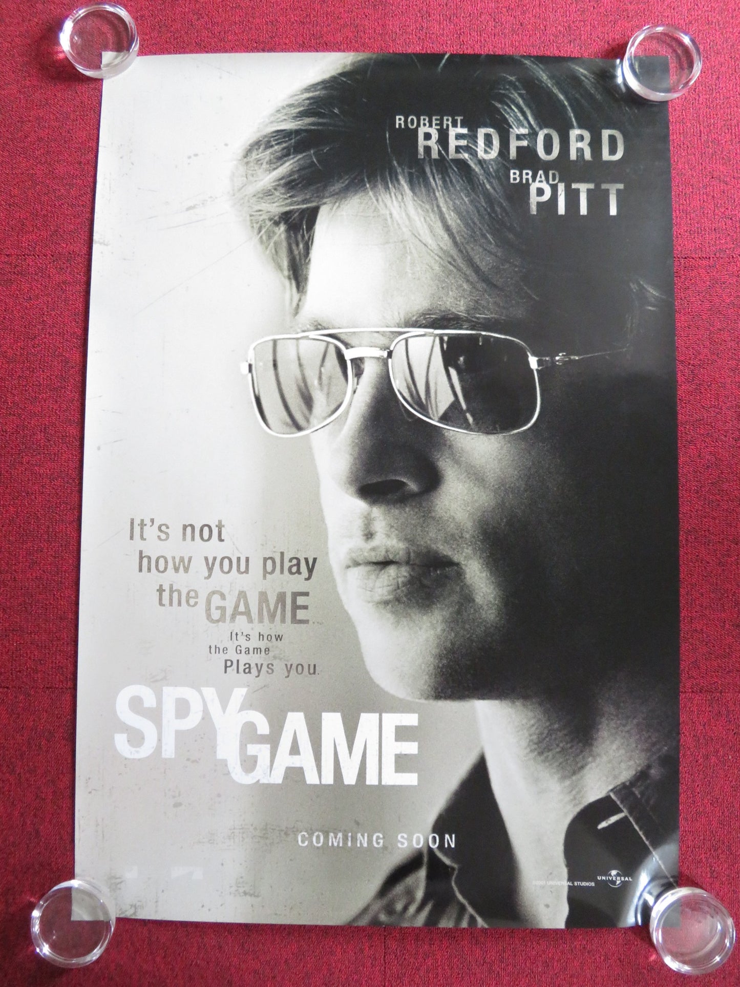 SPY GAME US ONE SHEET ROLLED POSTER ROBERT REDFORD BRAD PITT 2001