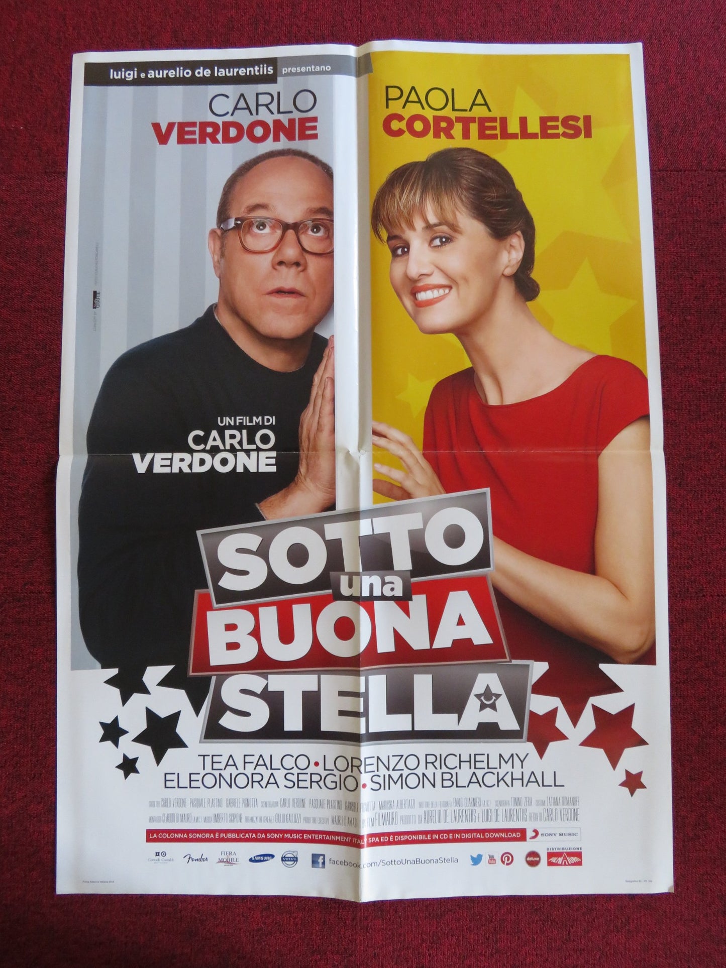 SOTTO UNA BUONA STELLA ITALIAN FOGLIO POSTER LORENZO RICHELMY CORTELLESI 2014