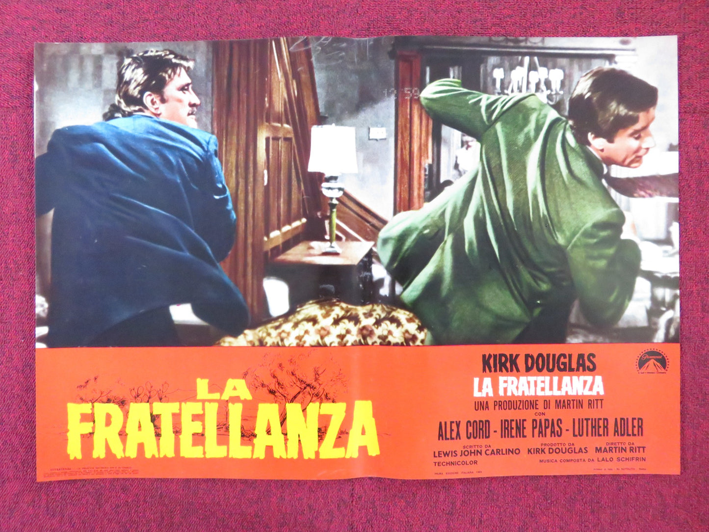 THE BROTHERHOOD - G ITALIAN FOTOBUSTA POSTER KIRK DOUGLAS ALEX CORD 1968