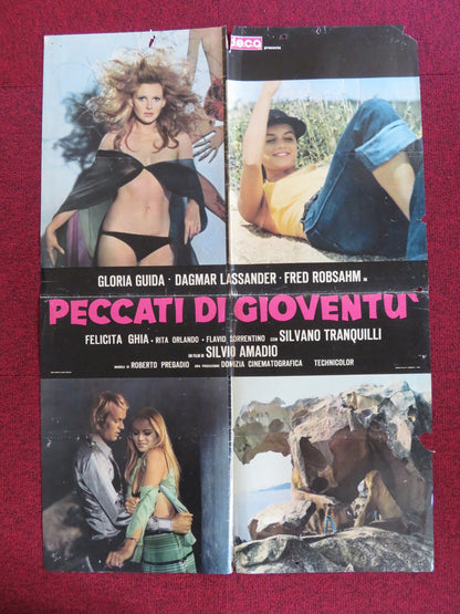 SO YOUNG, SO LOVELY, SO VICIOUS.... ITALIAN FOGLIO POSTER GLORIA DAGMAR 1975