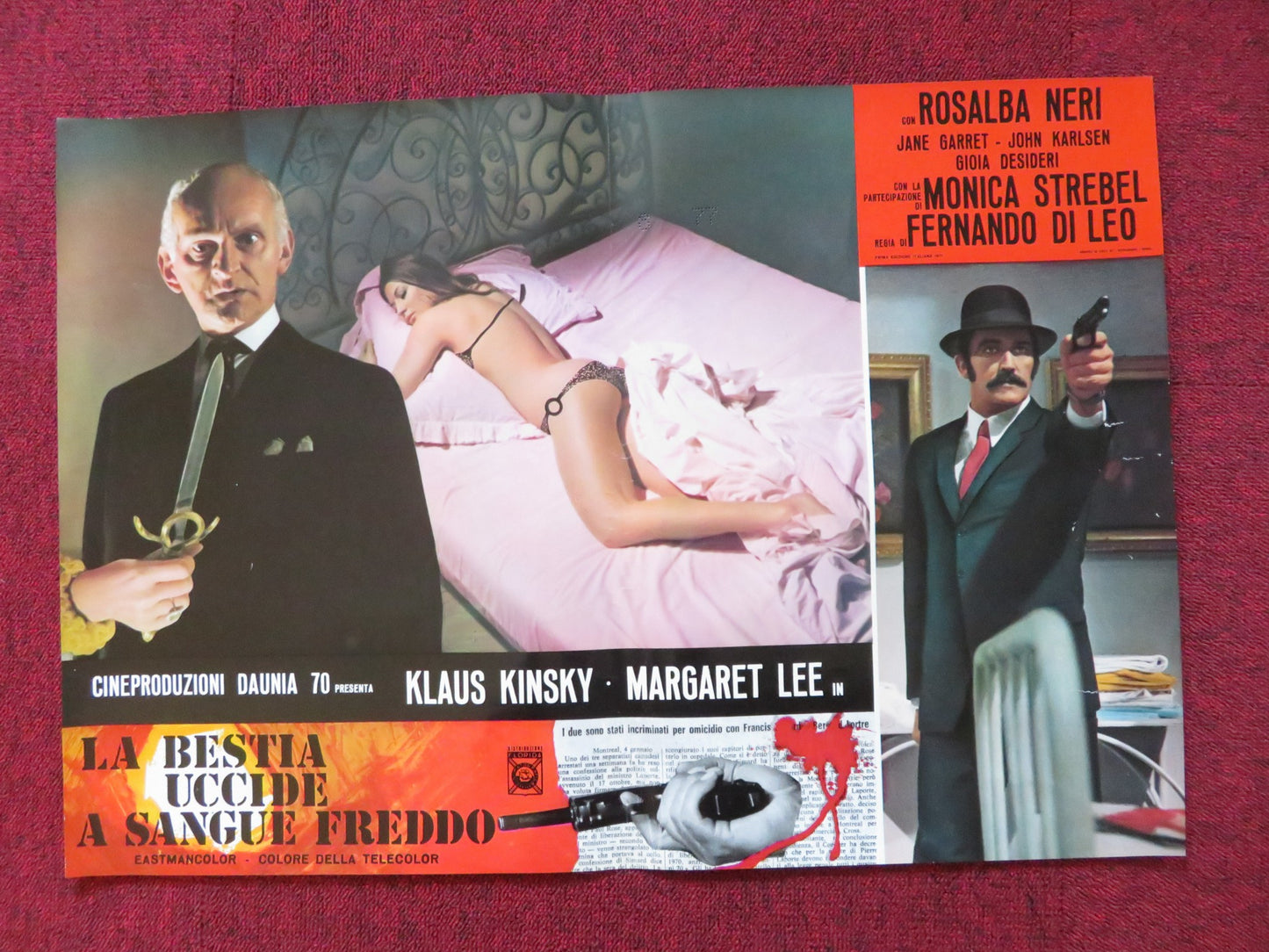 ASYLUM EROTICA- E ITALIAN FOTOBUSTA POSTER KLAUS KINSKY MARGARET LEE 1971