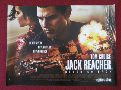 JACK REACHER: NEVER GO BACK UK QUAD (30"x 40") ROLLED POSTER TOM CRUISE 2016