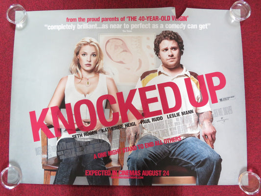 KNOCKED UP UK QUAD ROLLED POSTER SETH ROGEN KATHERINE HEIGL 2007