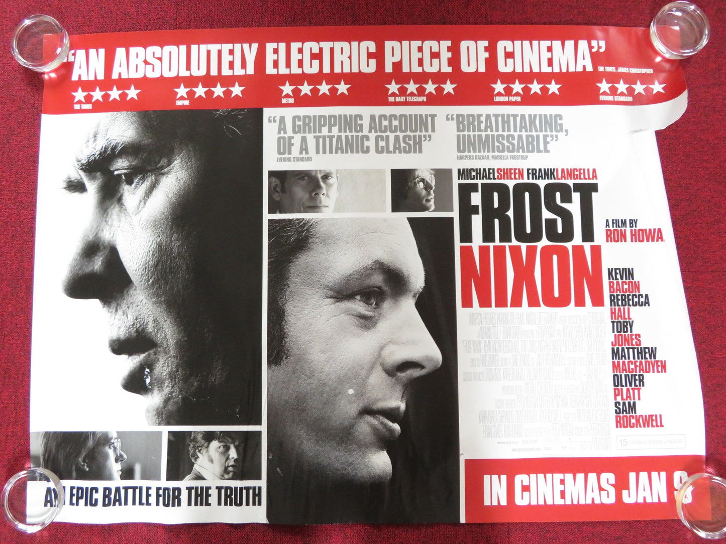 FROST/NIXON- B UK QUAD ROLLED POSTER MICHAEL SHEEN FRANK LANGELLA 2008