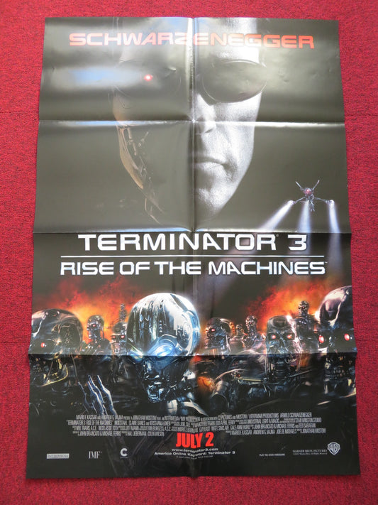 TERMINATOR 3:RISE OF THE MACHINES FOLDED US ONE SHEET POSTER SCHWARZENEGGER 2003