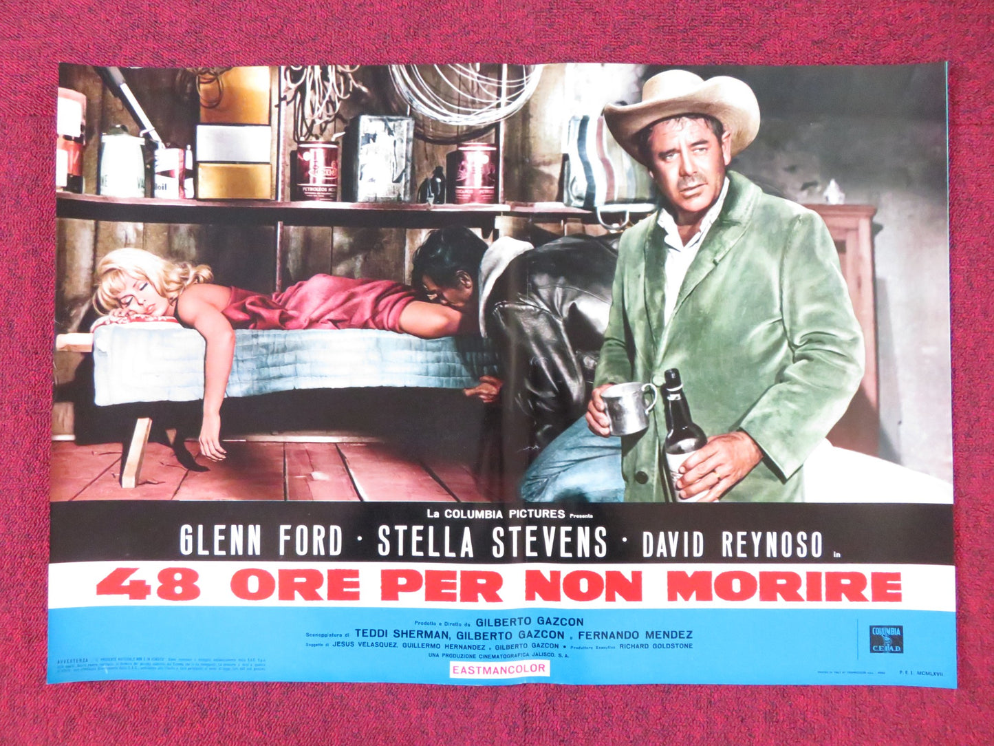 RAGE - B ITALIAN FOTOBUSTA POSTER GLENN FORD STELLA STEVENS 1966