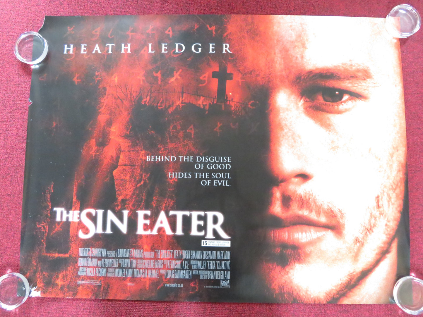 THE SIN EATER UK QUAD ROLLED POSTER HEATH LEDGER SHANNYN SOSSAMON 2003