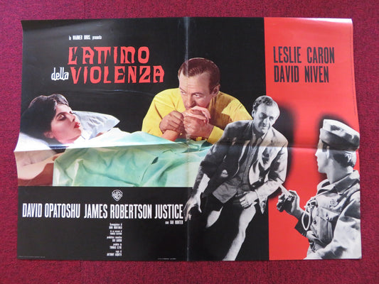 GUNS OF DARKNESS - A ITALIAN FOGLIO POSTER LESLIE CARON DAVID NIVEN 1962