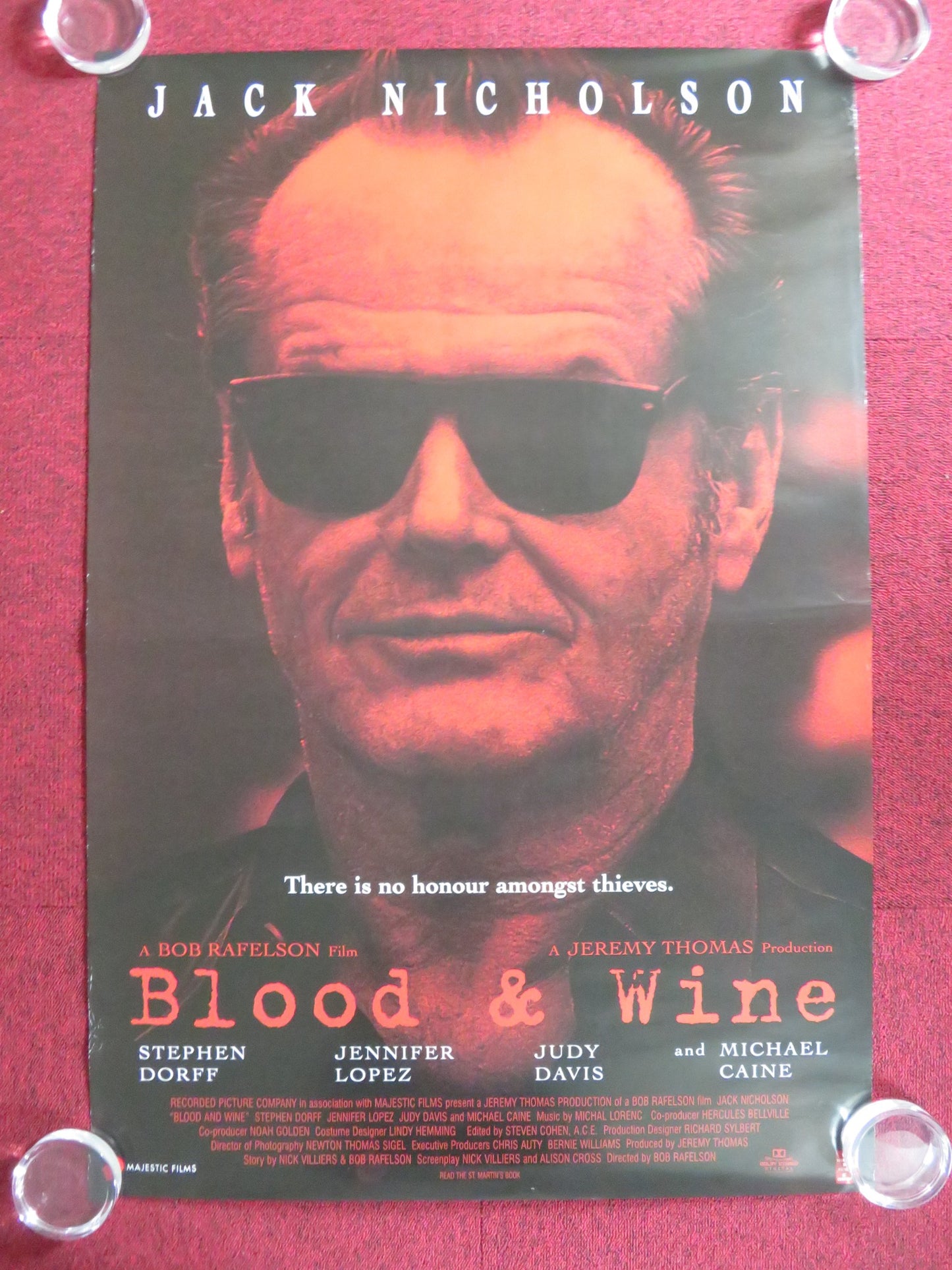 BLOOD AND WINE US ONE SHEET ROLLED POSTER JACK NICHOLSON STEPHEN DORFF 1996