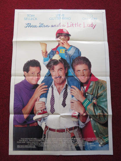 THREE MEN AND A LITTLE LADY FOLDED US ONE SHEET POSTER SELLECK DANSON 1990