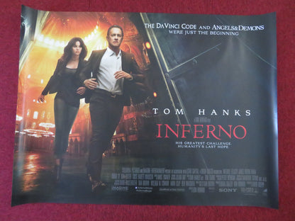 INFERNO UK QUAD (30"x 40") ROLLED POSTER TOM HANKS FELICITY JONES 2016