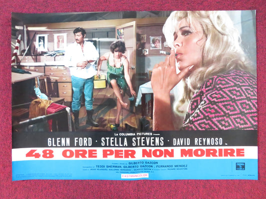 RAGE - G ITALIAN FOTOBUSTA POSTER GLENN FORD STELLA STEVENS 1966