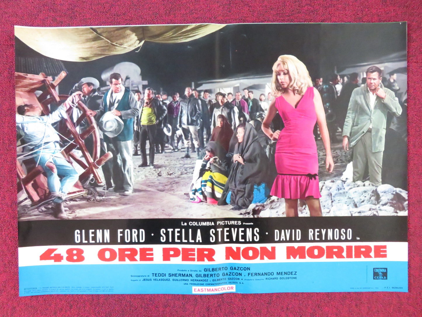 RAGE - J ITALIAN FOTOBUSTA POSTER GLENN FORD STELLA STEVENS 1966