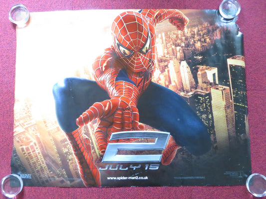 SPIDER-MAN 2 UK QUAD (30"x 40") ROLLED POSTER TOBEY MAGUIRE KIRSTEN DUNST 2004