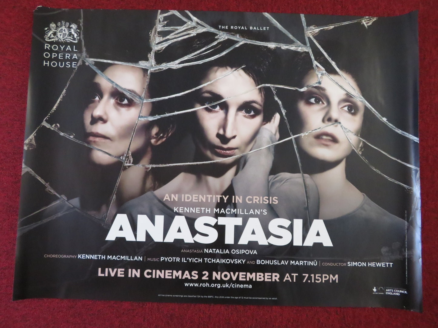 ANASTASIA UK QUAD (30"x 40") ROLLED POSTER  ROYAL BALLET TCHAIKOVSKY 2016