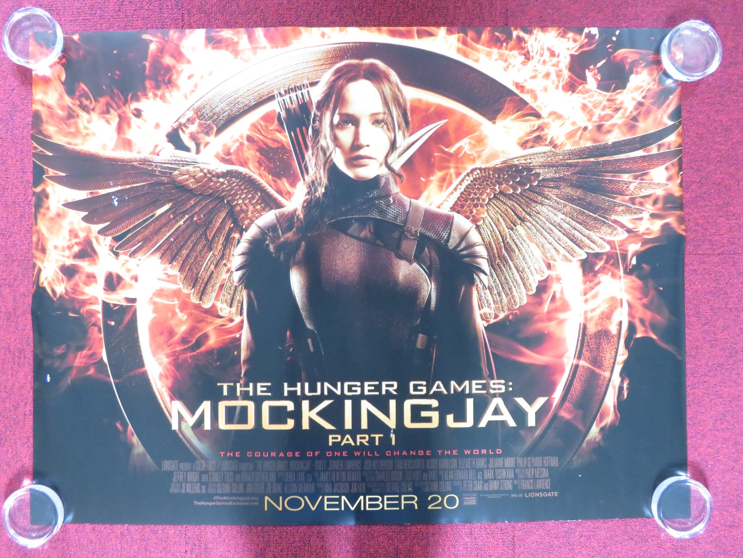 THE HUNGER GAMES:  MOCKINJAY PART 1 UK QUAD ROLLED POSTER JENNIFER LAWRENCE 2014