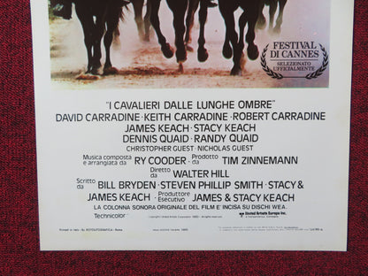 THE LONG RIDERS ITALIAN LOCANDINA POSTER DAVID CARRADINE STACY KEACH 1980