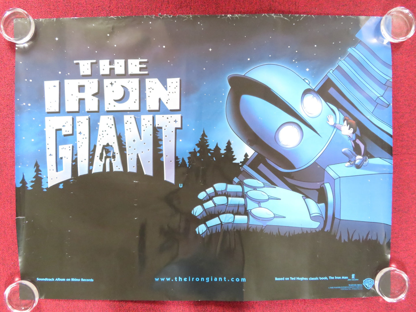 THE IRON GIANT UK QUAD ROLLED POSTER TED HUGHES (W) ANISTON VIN DIESEL 1999