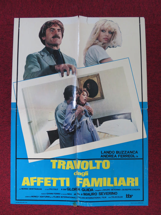 TRAVOLTO DAGLI AFFETTI FAMILIARI ITALIAN FOGLIO POSTER LANDO BUZZANCA 1978