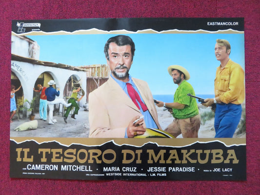 IL TESORO DI MAKUBA- A ITALIAN FOTOBUSTA POSTER CAMERON MITCHELL MARIA CRUZ 1967