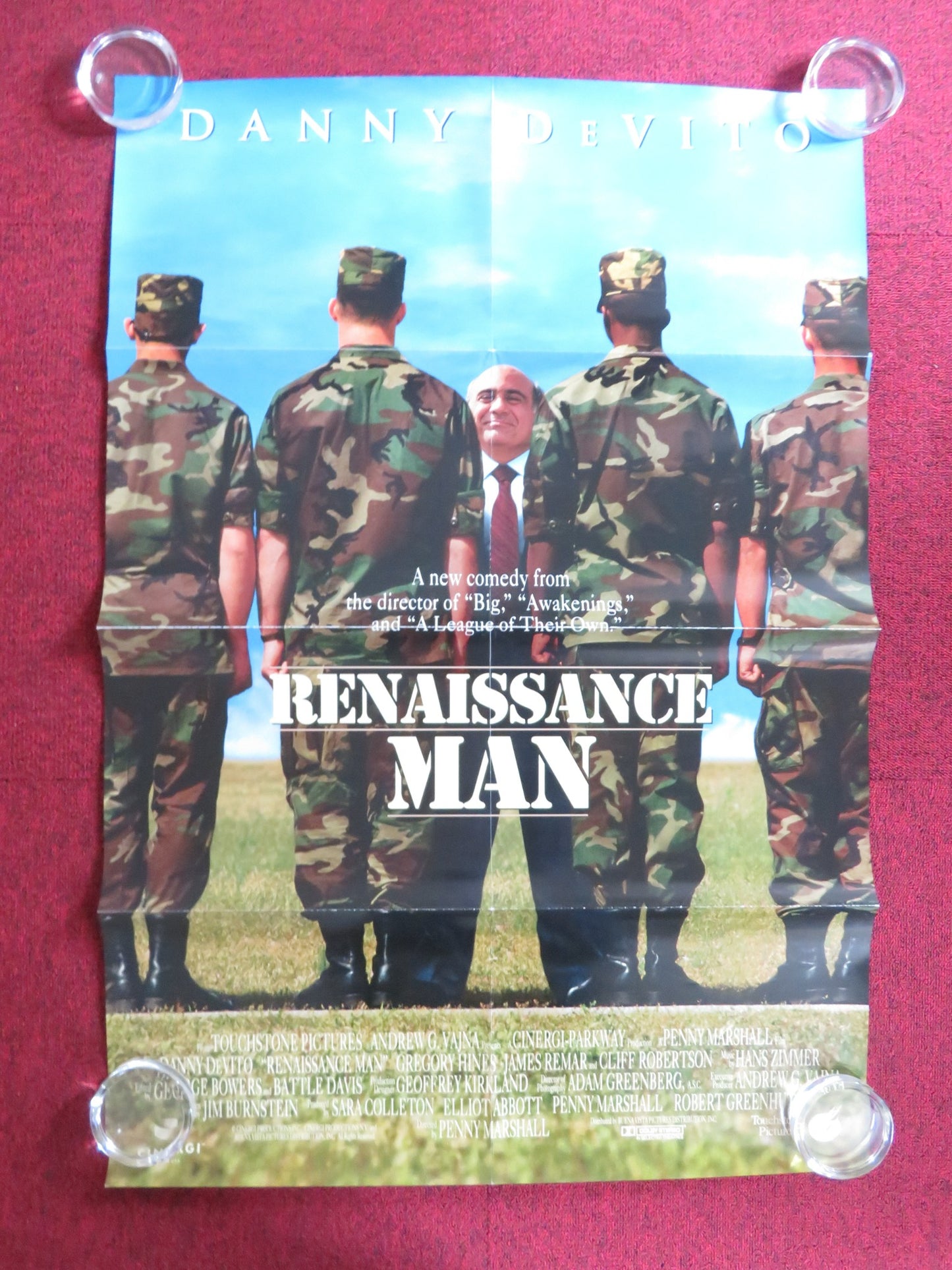 RENAISSANCE MAN US ONE SHEET ROLLED POSTER DANNY DEVITO GREGORY HINES 1994