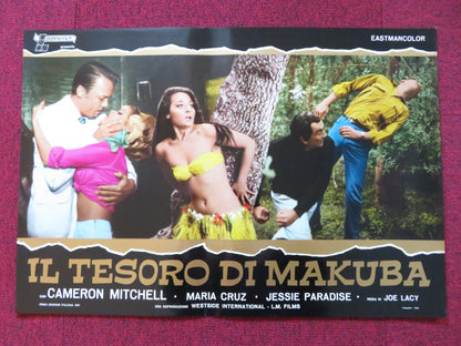 IL TESORO DI MAKUBA- B ITALIAN FOTOBUSTA POSTER CAMERON MITCHELL MARIA CRUZ 1967