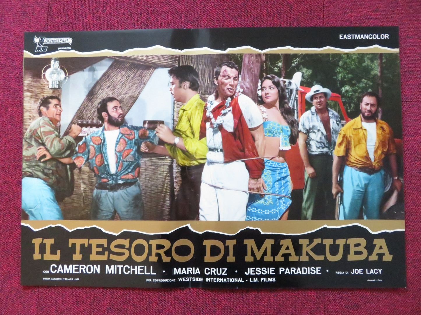 IL TESORO DI MAKUBA- C ITALIAN FOTOBUSTA POSTER CAMERON MITCHELL MARIA CRUZ 1967