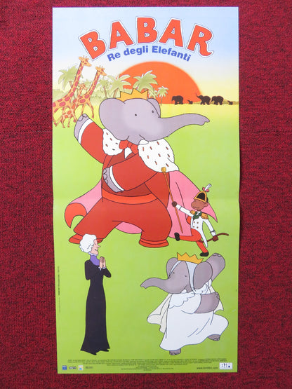 BABAR: KING OF THE ELEPHANTS ITALIAN LOCANDINA POSTER PHILIP WILLIAMS 2014