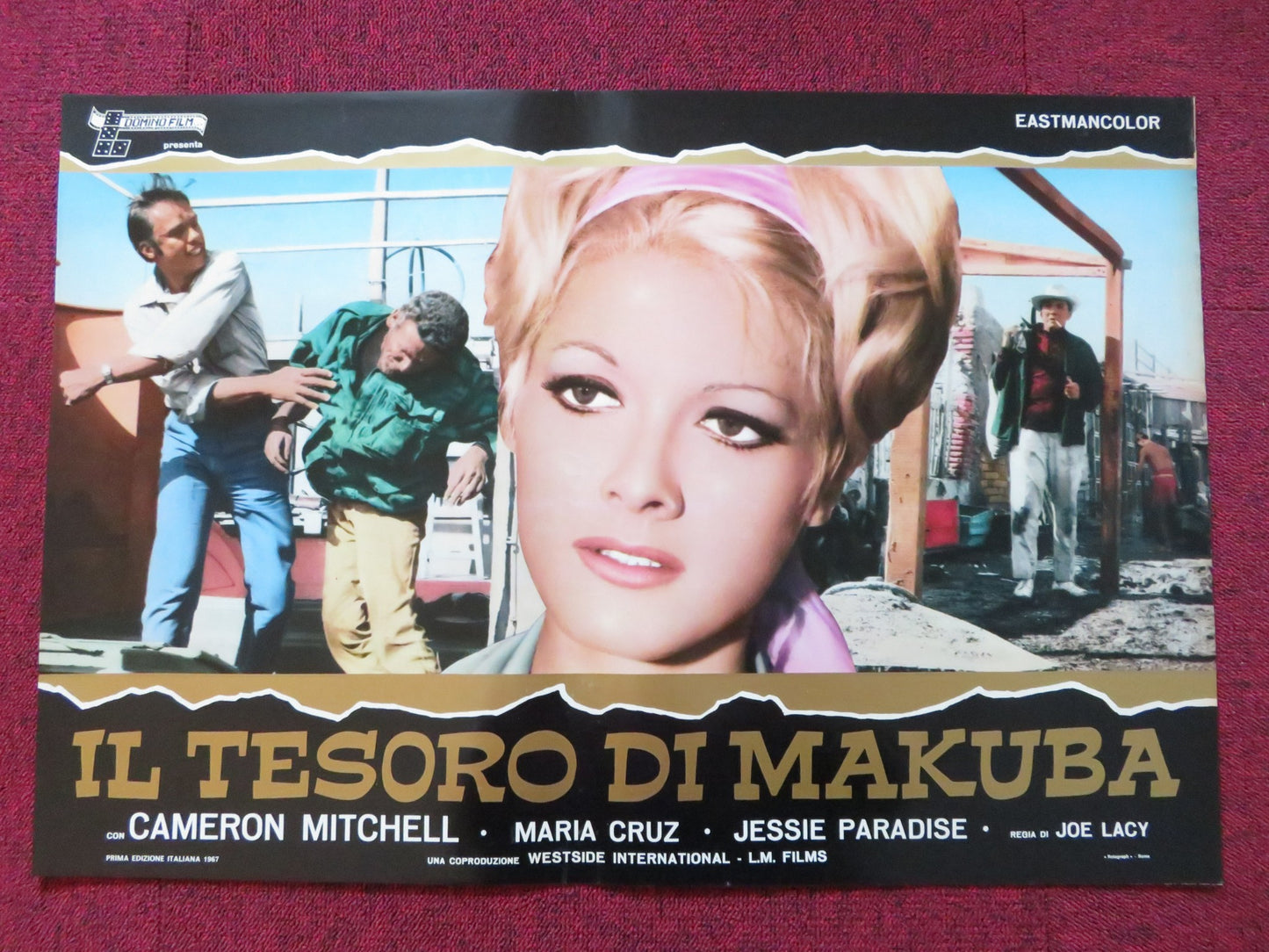 IL TESORO DI MAKUBA- D ITALIAN FOTOBUSTA POSTER CAMERON MITCHELL MARIA CRUZ 1967